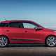 Hyundai i20 Hatchback (2015-) - UK rhd in red model, static exterior side-on profile Premium Nav 