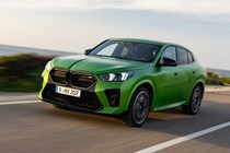 BMW X2 review, M35i, green, front, driving