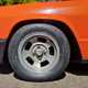 A picture of the Falken Sincera sidewalls applied to an orange car