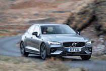 Grey Volvo S60 Saloon front three-quarter driving 2019