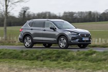 SEAT Tarraco review, front, driving, Bauer exclusive image