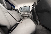 Suzuki Swift interior, rear seats, grey upholstery