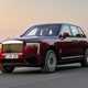 Rolls-Royce Cullinan (2024) review: front three quarter driving, red paint