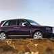 Rolls-Royce Cullinan (2024) review: front three quarter static, purple paint