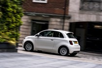 The Fiat 500e is ideal for driving for around town, where you can maximise regen braking.