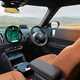 MINI Countryman (2024) review: front seats, dashboard and infotainment system, tan upholstery