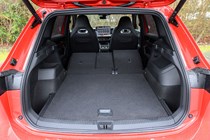 VW Tiguan review - boot space with seats down, Bauer Media exclusive image