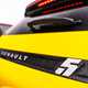 Renault 5 E-Tech (2024) review: rear badge detail shot, yellow paint