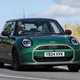 MINI Cooper S review: front three quarter cornering, green paint