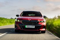 BMW i5 Touring: M60 model, front driving, red paint