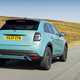 Fiat 600 Hybrid review - rear, blue, driving