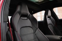 Porsche Panamera GTS: front seats, black upholstery