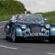 Morgan Plus Six review - rear side, blue, cornering, exclusive Bauer image