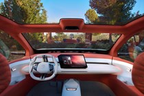 BMW Neue Klasse X electric SUV concept, interior, dashboard, steering wheel, touchscreen