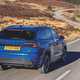 Skoda Kodiaq review - Kodiaq vRS, rear, blue, driving