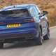 Skoda Kodiaq review - Kodiaq vRS, rear, blue, cornering
