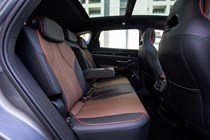 BYD Seal U DM-i (2024) review: rear seats, black and tan upholstery