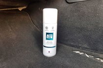 Autoglym Air Con Sanitiser in car footwell