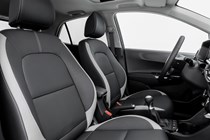 Kia Picanto facelift: front seats, black upholstery