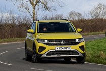 Volkswagen T-Cross in yellow, front