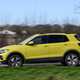 Volkswagen T-Cross in yellow, side profile