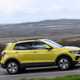 Volkswagen T-Cross in yellow, side profile