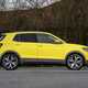 Volkswagen T-Cross in yellow, side profile