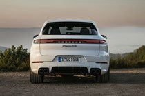 Porsche Cayenne review - 2023 facelift - Turbo E-Hybrid, white, rear