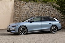 Best electric estate cars 2024 - VW ID.7 Tourer coming soon, silver-blue, front side