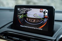 Mazda MX-5 review - MZD Connect infotainment screen showing reversing camera