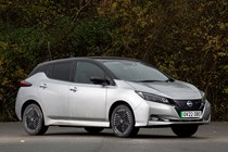 Nissan Leaf review, silver, front view