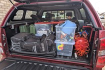 The canopy back on the Isuzu D-Max DL20 means I can carry four adults and a huge amount of kit