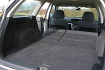 2008 Subaru Legacy Outback seats folded, boot space