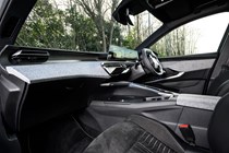 Peugeot E-5008 (2025) review: front seats, black upholstery