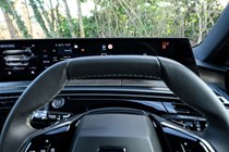 Peugeot E-5008 (2025) review: driver's seat, view of the gauge cluster, camera at eye level