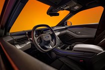 Ford Capri (2024) launch: dashboard and interior, black upholstery