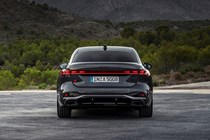 Audi A5 Sportback (2024): rear static, grey paint