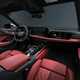 Audi S5 Avant (2024): dashboard, front seats and infotainment system, red leather upholstery