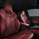 Audi S5 Avant (2024): front seats, red leather upholstery