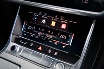 Audi A7 climate control screen