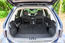 Hyundai Inster review, black, boot capacity, seats down | Parkers