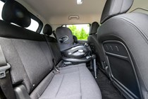 Hyundai Inster review, black, rear seats, child seat | Parkers