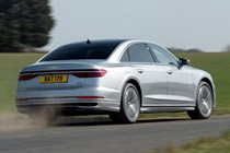Audi A8 review (2022) cornering