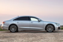 Audi A8 review (2022) profile view