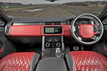 Red 2019 Range Rover SVAutobiography Dynamic dashboard