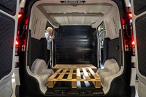Kia PV5 electric van load space at the CV Show 2025.