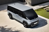 Kia PV5 Passenger electric van, silver, top