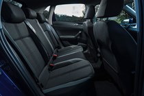 Volkswagen Polo (2024) review: rear seats, black upholstery