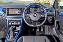 VW T-Roc interior with coloured trim