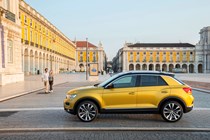 Volkswagen T-Roc, yellow, side